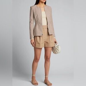 Theory Sculpture Blazer in grid stretch cotton